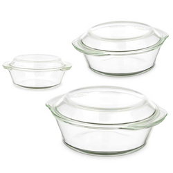 Set 3 vase rotunde termorezistente