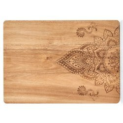 Tocator cu imprimeu 40 x 29 cm, lemn de salcam, ZELLER