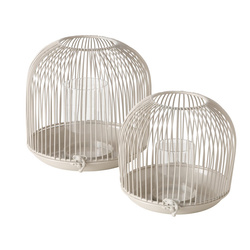 Set 2 felinare metalice Justine, bej