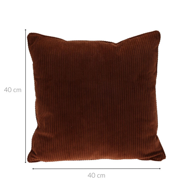 Pernă decorativă din catifea cu margine, 40 x 40 cm