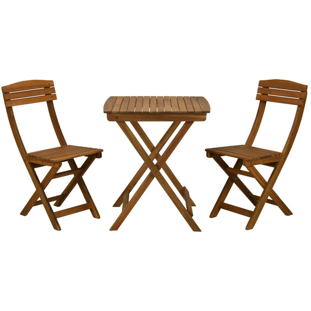 Set mobilier balcon, lemn de salcam