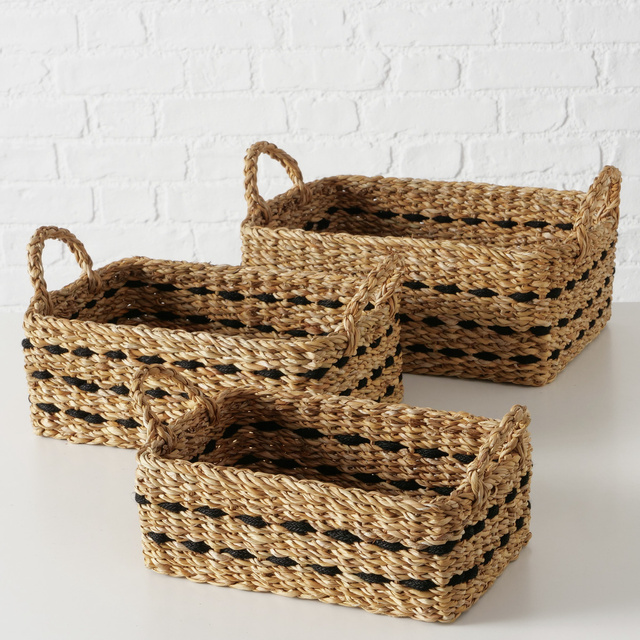 Set coșuri țesute BOKAR, 3 buc.
