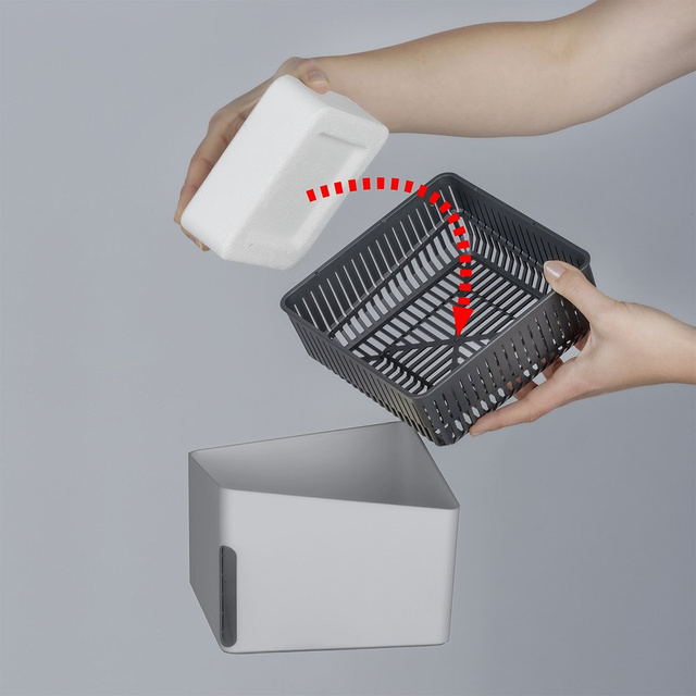 Dezumidificator elegant + cartuș de 0,5 kg - suportă până la 40 m3 de aer, WENKO