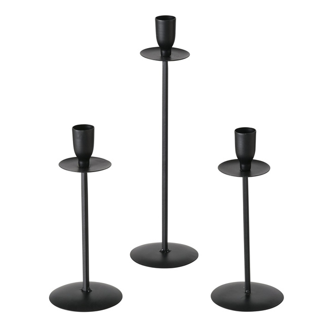 Set sfeșnice metalice, CHESIL, 20, 26 și 30 cm