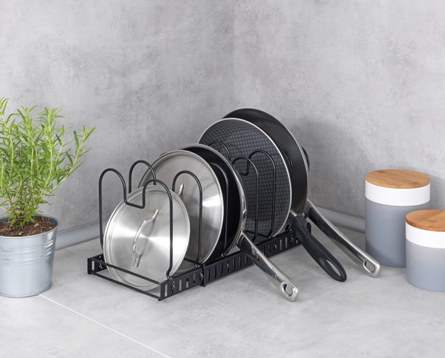 Tavă de scurgere pentru vase, neagră, WENKO