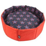 Pat pentru caini si pisici cu perna detasabila SUPERHERO, Ø 48 cm