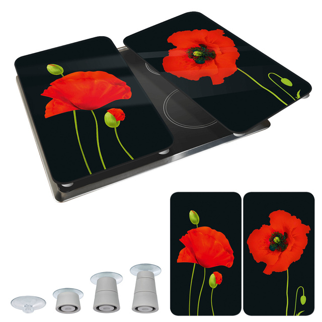 Plăci MacI de protecție din sticlă pentru plite- 2 bucăți