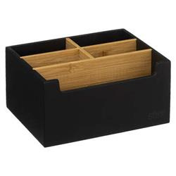 Organizator din bambus pentru cosmetice, 5 compartimente