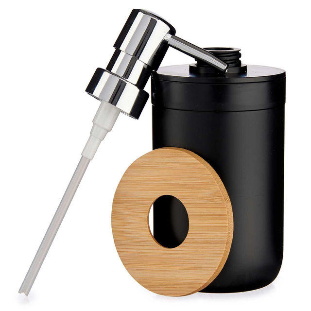 Dispenser de săpun cu capac din bambus CLEAN, 350 ml