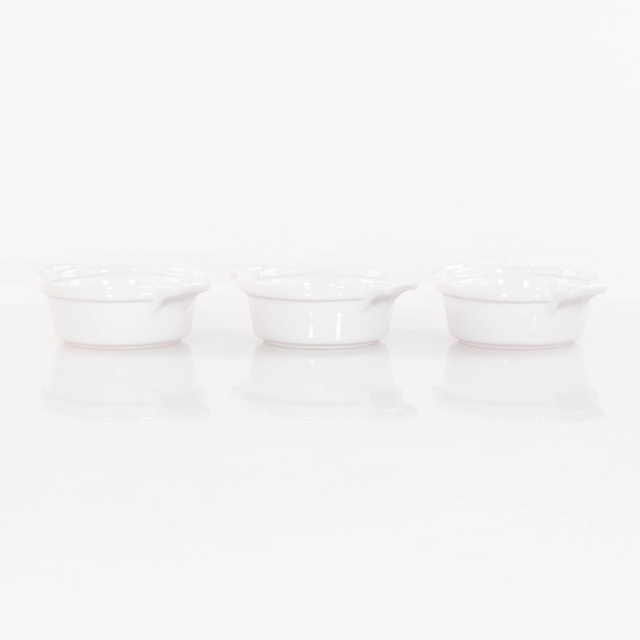 Vase de copt din portelan, 3 bucati, rotunde