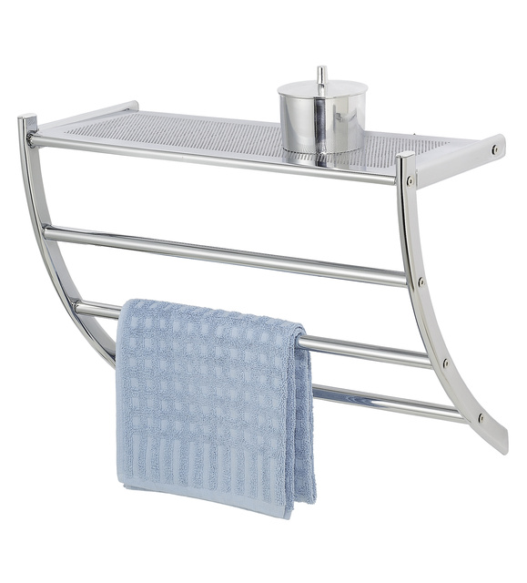 Suport pentru prosoape PASCARA + raft de baie, 2 în 1, WENKO
