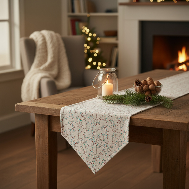 Traversa masa de Craciun, ren, 150 cm