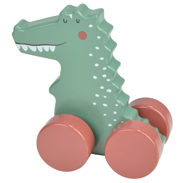 Animal de companie din lemn pe roți