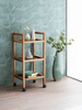 Etajeră mobilă din lemn de salcâm FONDI, 3 niveluri, înălțime 76,5 cm