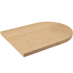 Tavă de servire canelată, bambus