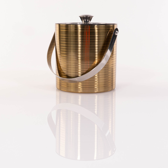 Frapiera cu pereti dubli, Ø 15 cm, auriu