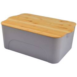 Cutie din plastic cu capac din bambus, 5 litri