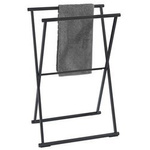 Cuier pliabil pentru prosoape si pentru haine LAVA negru, Wenko