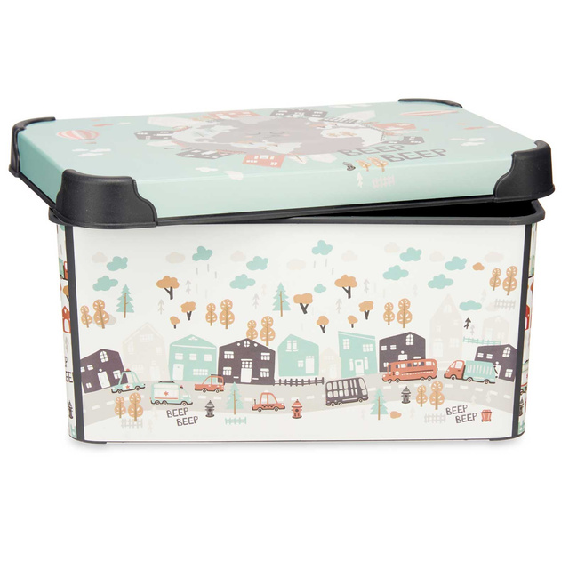 Set de cutii pentru jucării cu capace WELCOME, 3 bucăți