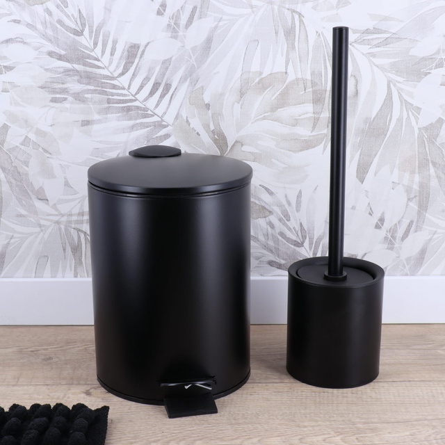 Perie pentru toaletă BLACKLINE, negru mat, Ø10,2 cm