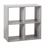 Raft decorativ pătrat, 4 compartimente, 68 x 68 cm