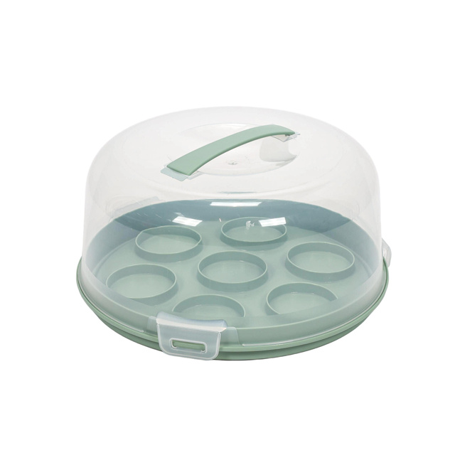 Cutie portabila pentru tort sau briose, Ø 25 x 14 cm