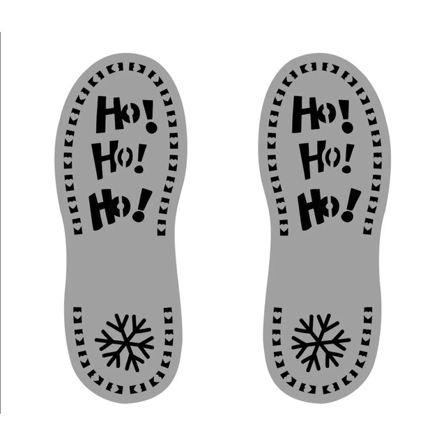 Sablon decorare, urme de pasi, PVC 33CM