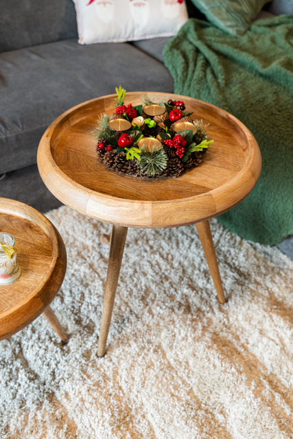 Coronita Advent, suport lumanare con de pin, Ø 27 cm