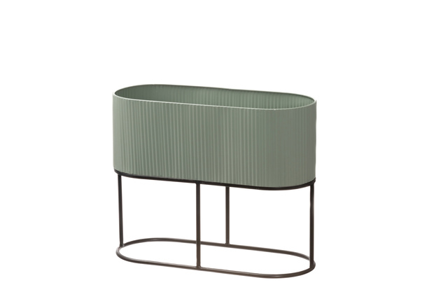 Suport de flori oval metalic, inaltime 40 cm