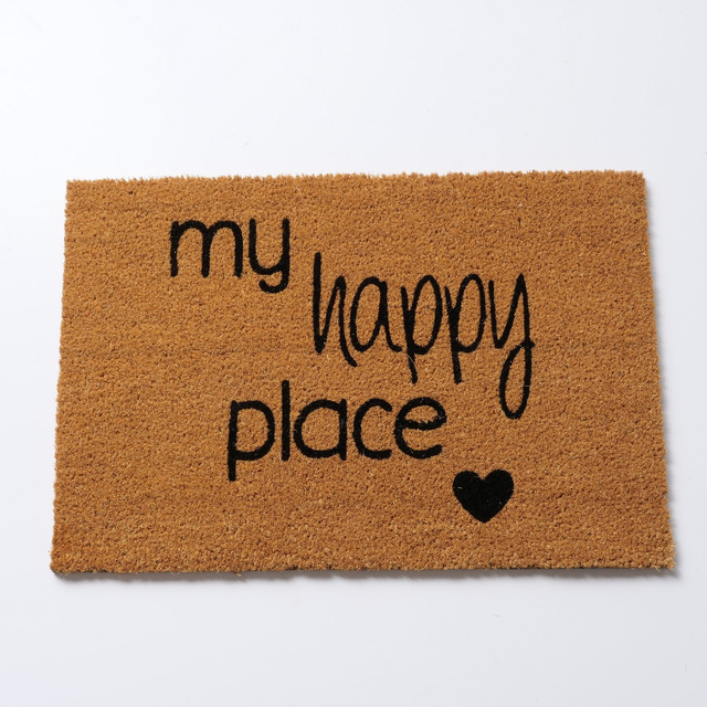 Covor de cocos, HAPPY PLACE, 40 x 60 cm
