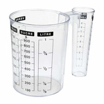 Pahar gradat pentru ingrediente, 2 compartimente, Plastic