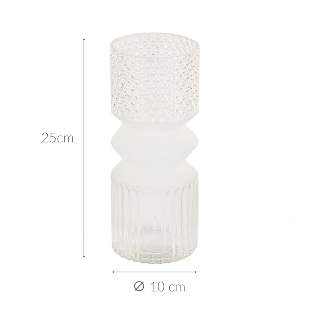 Vaza cilindrica din sticla, 25 cm