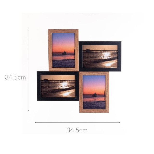 Ramă pentru 4 fotografii, 34,5 x 34,5 x 1,2 cm