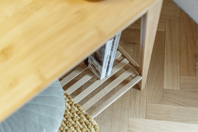 Consolă din bambus cu poliță, 80 x 76 x 30 cm, Kona, WENKO