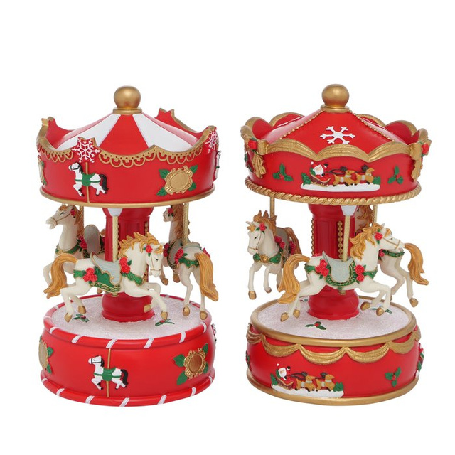 Căsuța muzicală de Crăciun JOLYNA, înălțime 17 cm