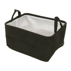 Coș de depozitare cu mânere, din poliester, 35 x 25 x 20 cm