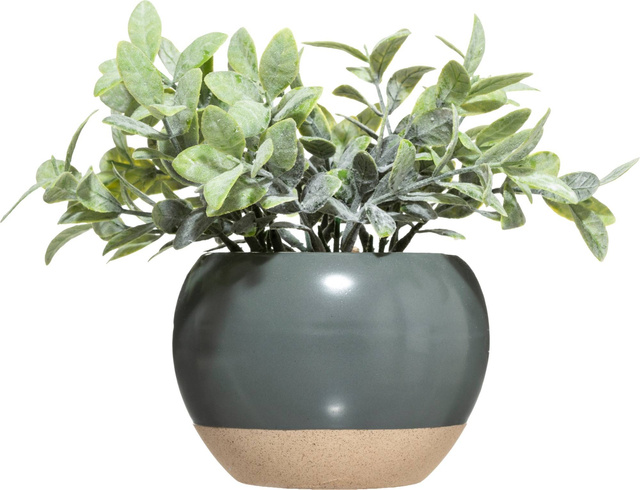 Planta artificiala, Ø 12,5 cm, ghiveci gri