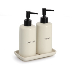 Set dozatoare ceramice pentru săpun și loțiune BATH STYLE, 3 piese