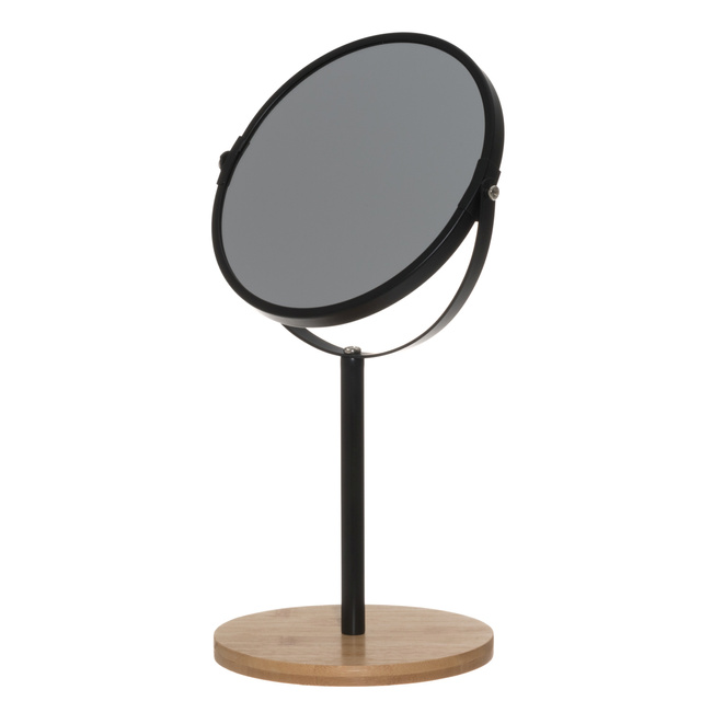 Oglindă cosmetică cu suport din bambus, înălțime 34 cm