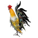 Figurină de grădină metalică a unui cocoș, 40 cm