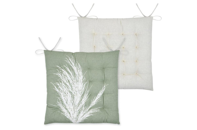 Perna pentru scaun cu legături CORALIA, 100% bumbac, 38 x 38 cm