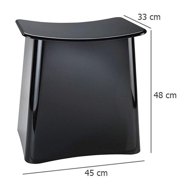 Cos pentru rufe cu scaun PLUS, 2-în-1, negru, WENKO
