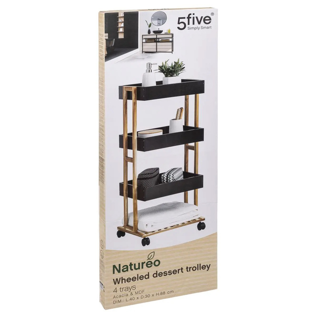 Raft mobil universal cu 4 niveluri, 30 x 41 x 88 cm