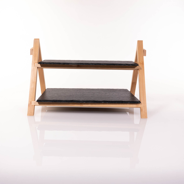 Platou de servire din bambus, ardezie, Kesper