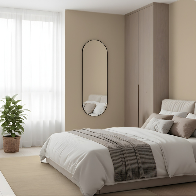 Oglindă decorativă suspendată ALVA, 80 x 30 cm