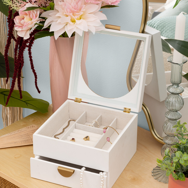 Cutie de bijuterii WILD ROMANCE cu oglindă, 20 x 19,5 x 13,5 cm