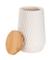 Recipiente de bucatarie din ceramica DIAMOND, capac bambus, 3 x 0,6 l, WENKO