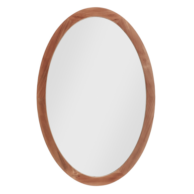 Oglindă ovală cu ramă din lemn RUNO, 40 x 60 cm