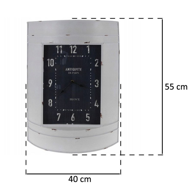 Ceas de perete, Alb, 55x40 cm, Home Styling Collection