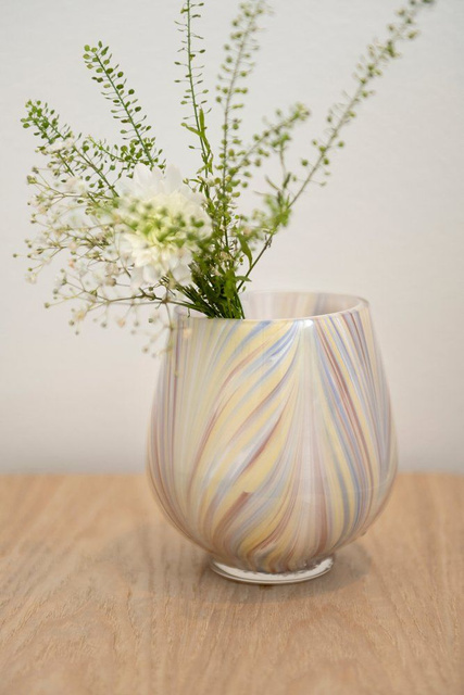 Vază din sticlă cu model TUULI, 14,5 cm